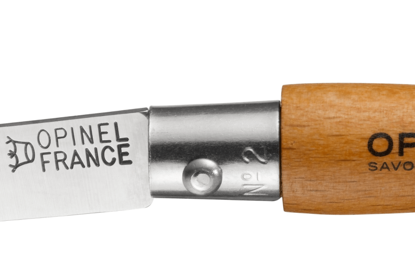 Opinel Tradition Carbone vouwmes n°02 3.5cm lemmet beukenhouten handvat + draaibare huls