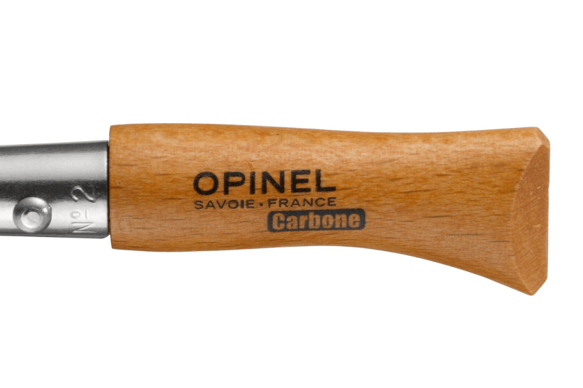 Opinel Tradition Carbone vouwmes n°02 3.5cm lemmet beukenhouten handvat + draaibare huls