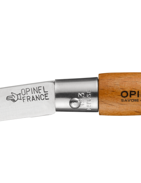 Klappmesser Opinel Tradition Carbone n°03 Klinge 4cm Buchenholzgriff