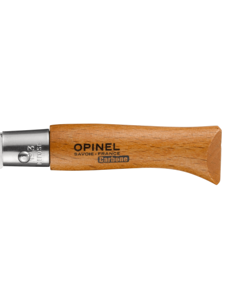 Faca dobrável Opinel Tradition Carbone n°03 Cabo em faia com 4 cm de lâmina