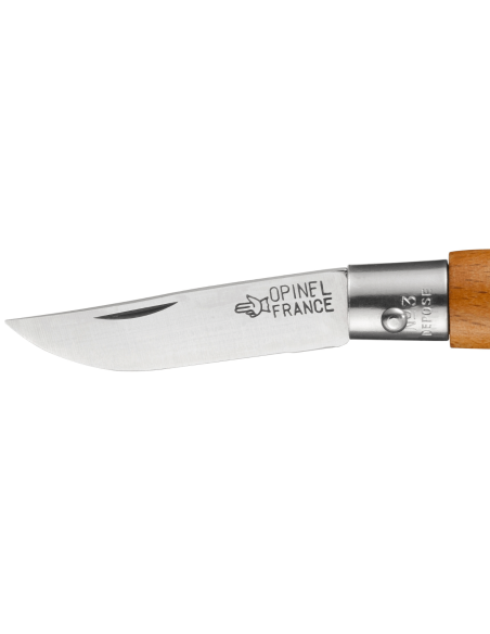 Faca dobrável Opinel Tradition Carbone n°03 Cabo em faia com 4 cm de lâmina