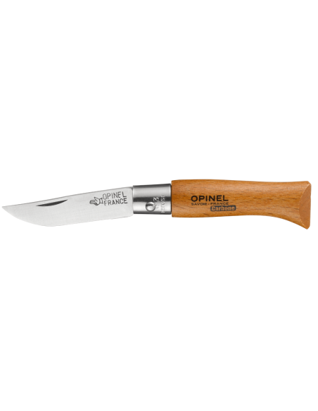 Opinel Tradition Carbone foldekniv n°03 4 cm blad bøgetræshåndtag