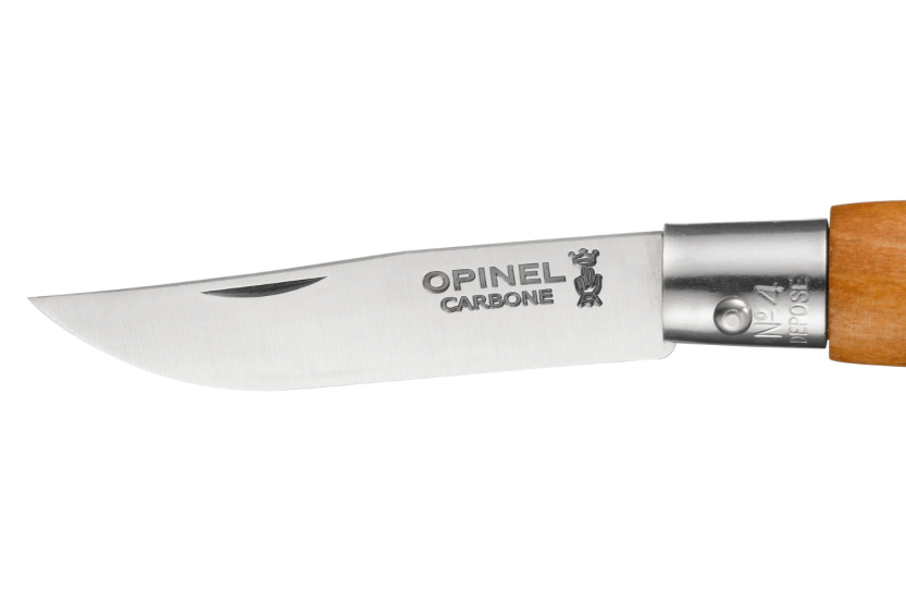 Opinel Tradition Carbone coltello pieghevole n°04 lama 5cm manico in faggio
