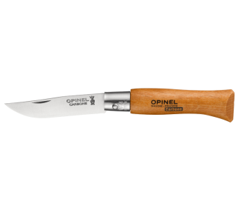 Opinel Tradition Carbone coltello pieghevole n°04 lama 5cm manico in faggio