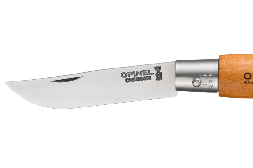 Opinel Tradition Carbone foldekniv nr. 05 6 cm blad håndtak i bøketre