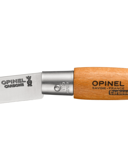 Opinel Tradition Carbone foldekniv nr. 05 6 cm blad håndtak i bøketre