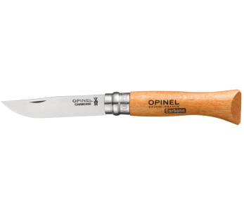 Opinel Tradition Carbone coltello pieghevole n°06 lama 7cm manico in faggio + ghiera girevole