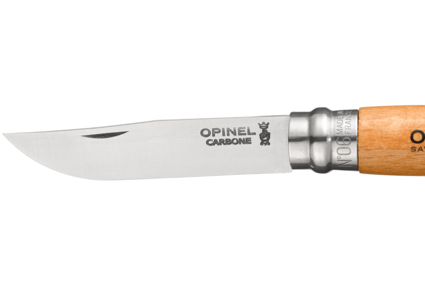 Opinel Tradition Carbone folding knife n°06 7cm blade beechwood handle + rotating ferrule