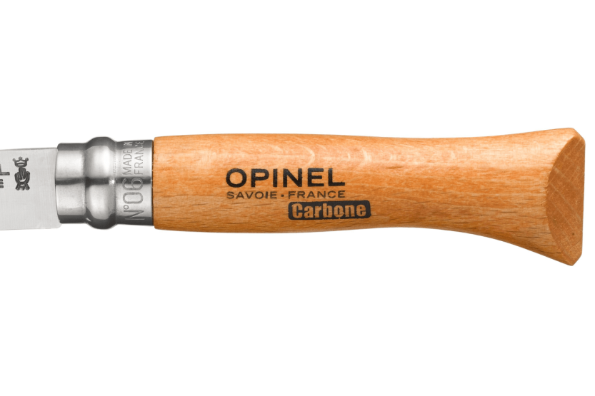Opinel Tradition Carbone folding knife n°06 7cm blade beechwood handle + rotating ferrule