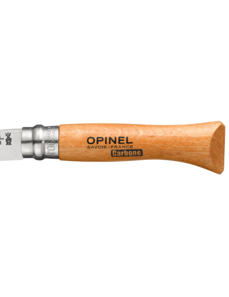 Opinel Tradition Carbone taittoveitsi n°06 7cm terä pyökkipuinen kahva + pyörivä sulkukappale