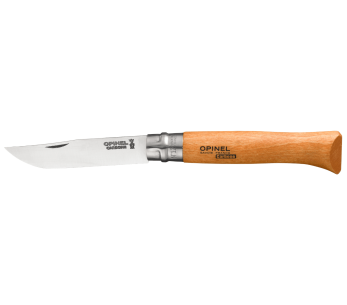 Opinel Tradition Carbone n°12 coltello pieghevole lama 12 cm manico in faggio