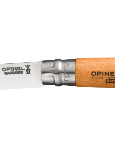 Opinel Tradition Carbone n°12 vouwmes 12cm lemmet beukenhouten handvat