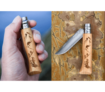 Opinel folding knife Tradition Gravures Rando n°08 8,5cm blade beech handle 2