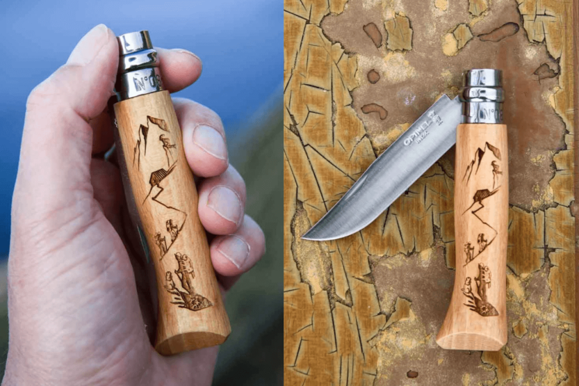 Opinel foldekniv Tradition Gravures Rando n°08 8,5 cm klinge bøgegreb