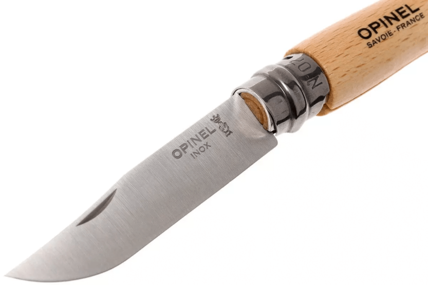 Opinel Tradition Inox Baroudeur foldekniv n°07 8cm blad bøk håndtak