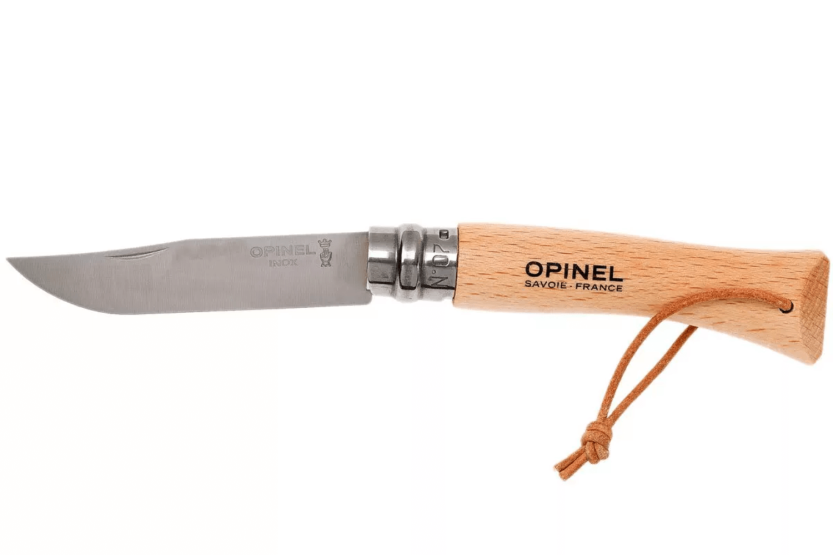 Opinel Tradition Inox Baroudeur foldekniv n°07 8 cm klinge bøgegreb