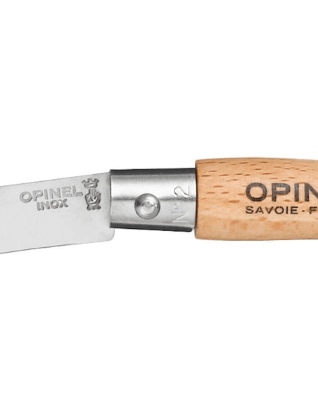 Opinel Tradition Inox foldekniv n°02 3,5 cm blad bøgegreb