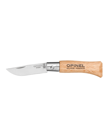 Opinel Tradition Inox fällkniv n°02 3,5cm blad bokhandtag