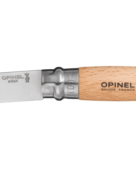 Opinel Tradition Inox taittoveitsi n°09 9cm terä pyökkipuinen kahva
