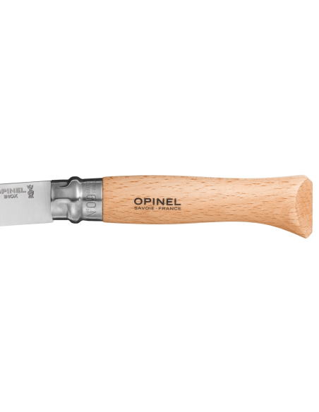 Faca dobrável Opinel Tradition aço inoxidável n°09 cabo em faia com 9 cm de lâmina