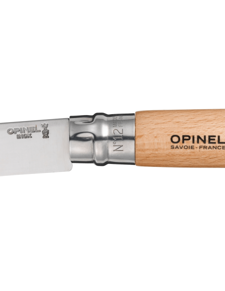 Opinel Tradition Inox n°12 folding knife 12cm blade beechwood handle