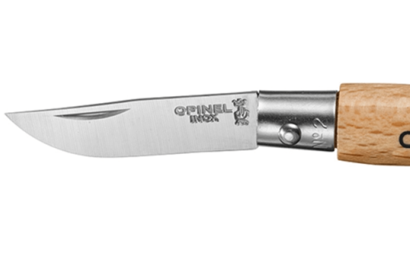 Coltello pieghevole Opinel Tradition Inox Portachiavi n°02 Lama da 3,5 cm Manico in faggio