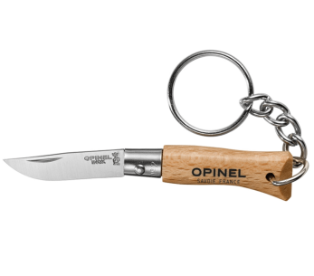 Opinel Tradition Inox foldekniv Nøkkelring nr. 02 3,5 cm blad Bøkhåndtak