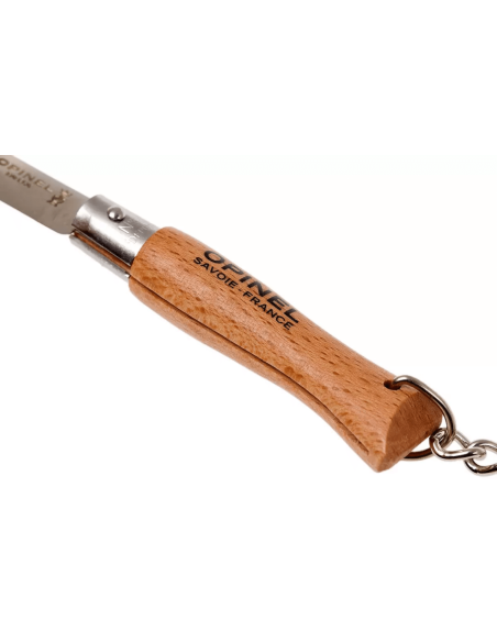 Opinel foldekniv Tradition Inox Keyring n°04 5cm blad bøgetræshåndtag