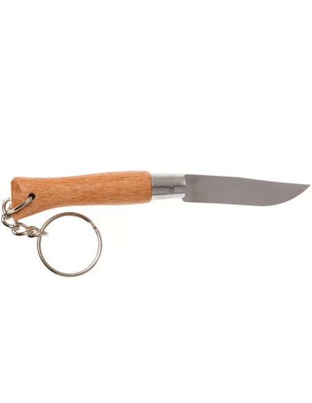 Opinel foldekniv Tradition Inox Keyring n°04 5cm blad bøk håndtak