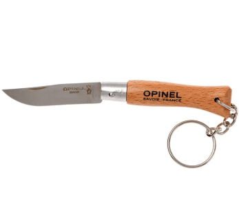 Opinel fällkniv Tradition Inox Nyckelring n°04 5cm blad bokträhandtag