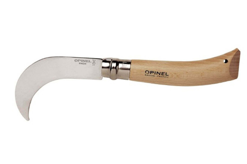 Serpette n°10 VRI Opinel blad i rustfritt stål 10 cm håndtak i bøketre