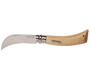 Opinel serpettekniv nr. 8 8 cm blad i rustfritt stål håndtak i bøketre