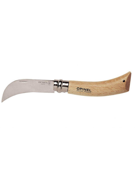 Opinel serpettekniv nr. 8 8 cm blad i rustfritt stål håndtak i bøketre