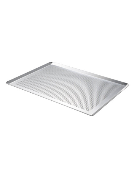Bandeja de aluminio microperforada De Buyer 40x30cm - bordes pellizcados