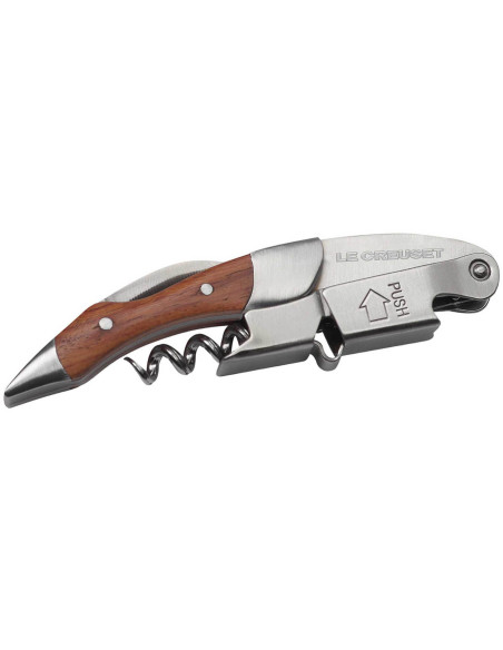 Le Creuset Premium corkscrew in real walnut