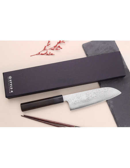 Makoto Kurosaki VG7 Damascus 16.5cm Japanese santoku knife