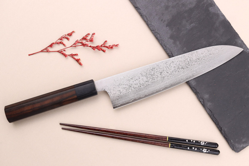 Kochmesser 21cm japanisch handgefertigt Makoto Kurosaki VG7 Damast