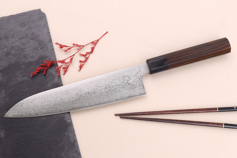Kochmesser 21cm japanisch handgefertigt Makoto Kurosaki VG7 Damast