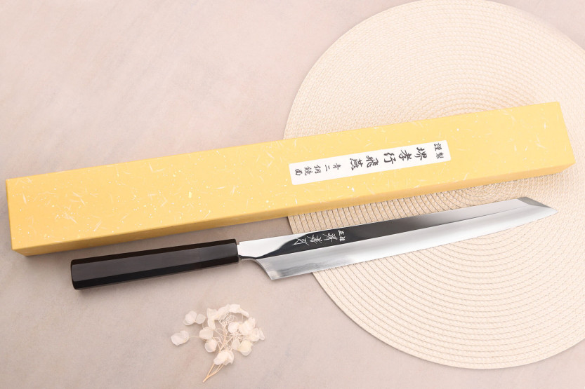 Couteau yanagiba kiritsuke 30cm japonais artisanal Sakai Takayuki Hien Sakai Takayuki Hien