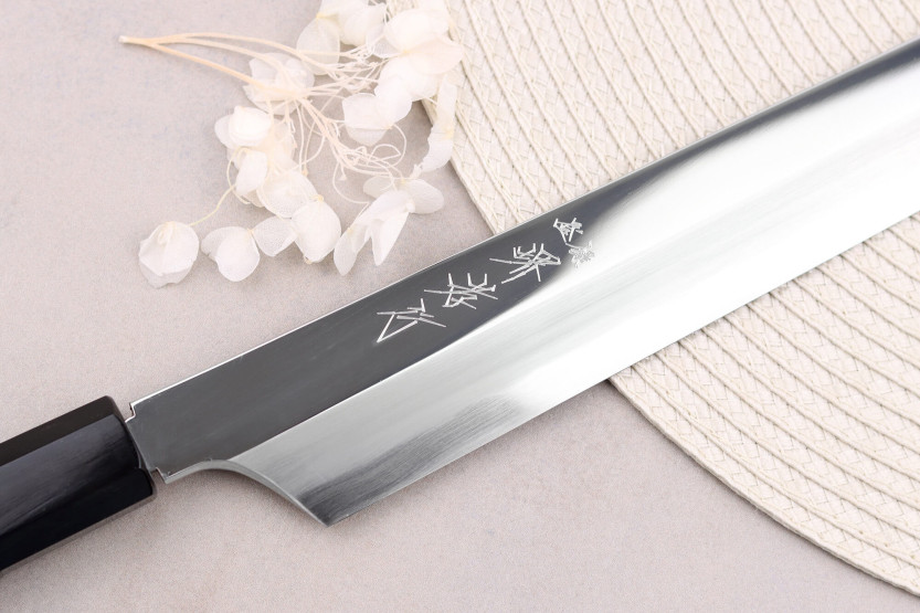 Couteau yanagiba kiritsuke 30cm japanais artisanal Sakai Takayuki Hien