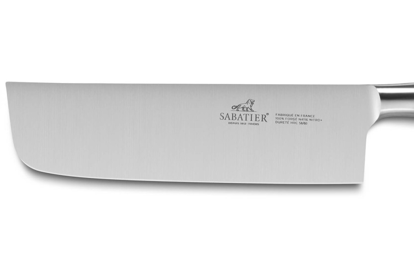 Faca nakiri Ideal Sabatier 100% aço inoxidável forjado com 16 cm de lâmina