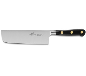Ihanteellinen Sabatier nakiri veitsi 100% taottu ruostumaton teräs messinki niitit 16cm terä
