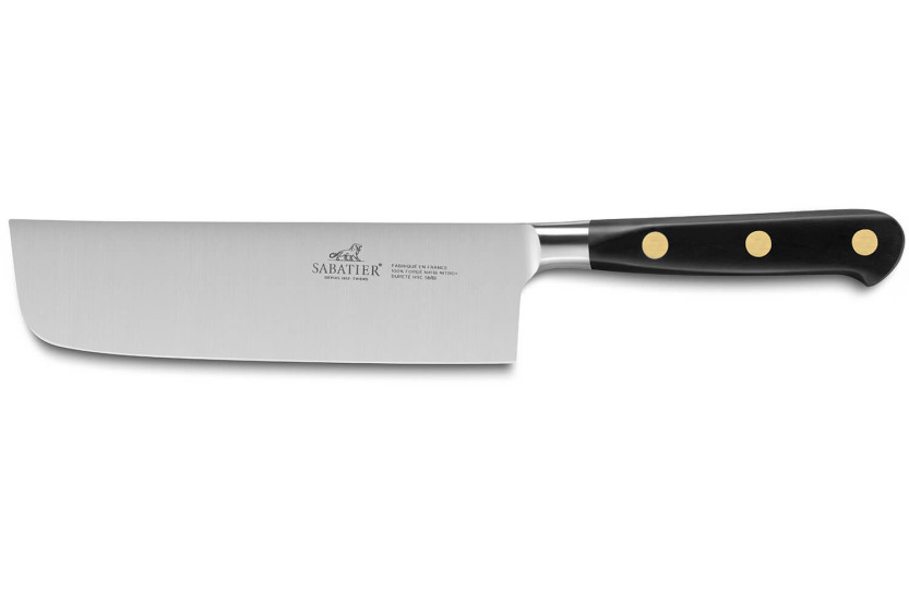 Ideal Sabatier nakiri knife 100% forged stainless steel brass rivets 16cm blade
