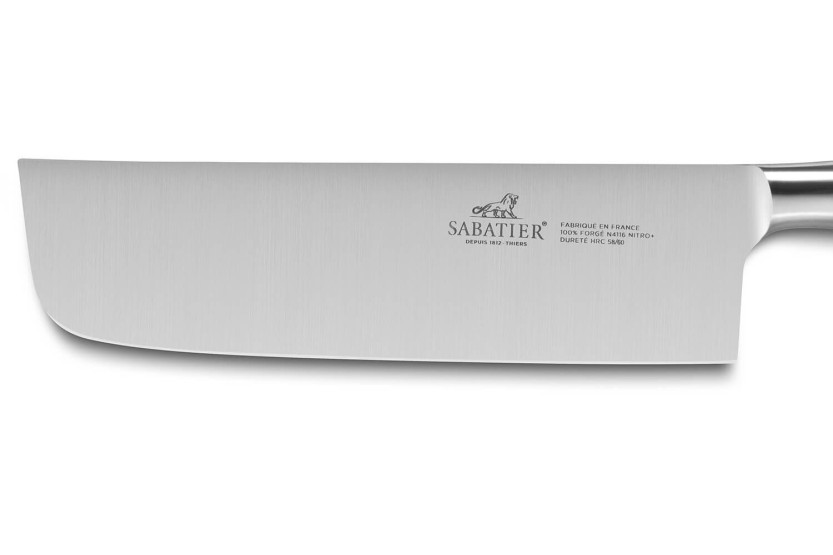 Faca nakiri Ideal Sabatier 100% aço inoxidável forjado rebites de latão lâmina de 16 cm