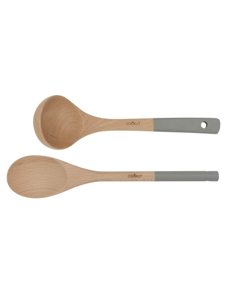 Juego de cuchara y cucharón de madera Cookut