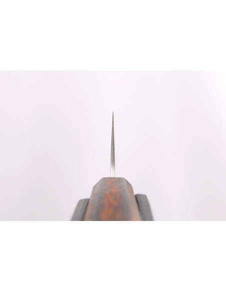 Coltello santoku giapponese 440C Tsuchime Damascus Yuzo 16,5 cm