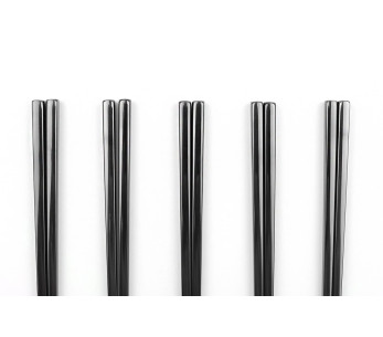 Juego de 5 pares de palillos de acero inoxidable negro Kutoyama 2