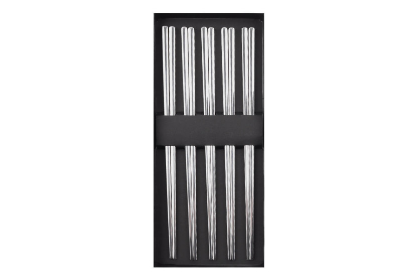 Set di 5 paia di bacchette Kutoyama in acciaio inossidabile