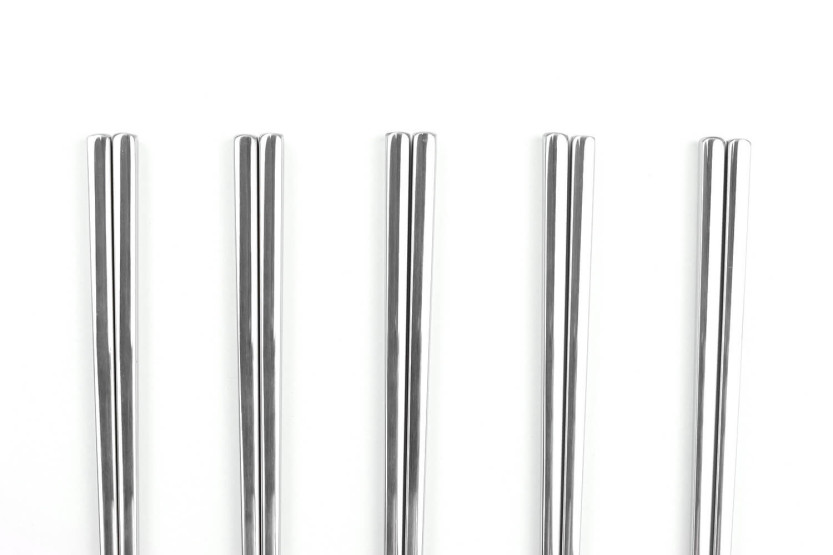 Set of 5 pairs of Kutoyama stainless steel chopsticks