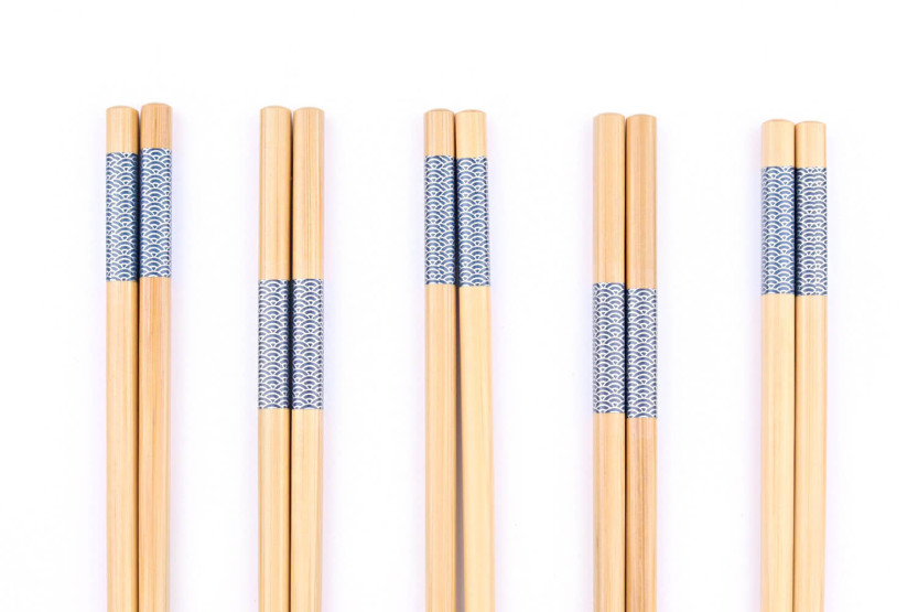 Juego de 5 pares de palillos de bambú Kutoyama - Modelo 2